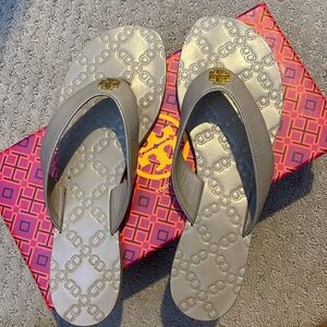 Tory Burch Monroe Thong, French Grey